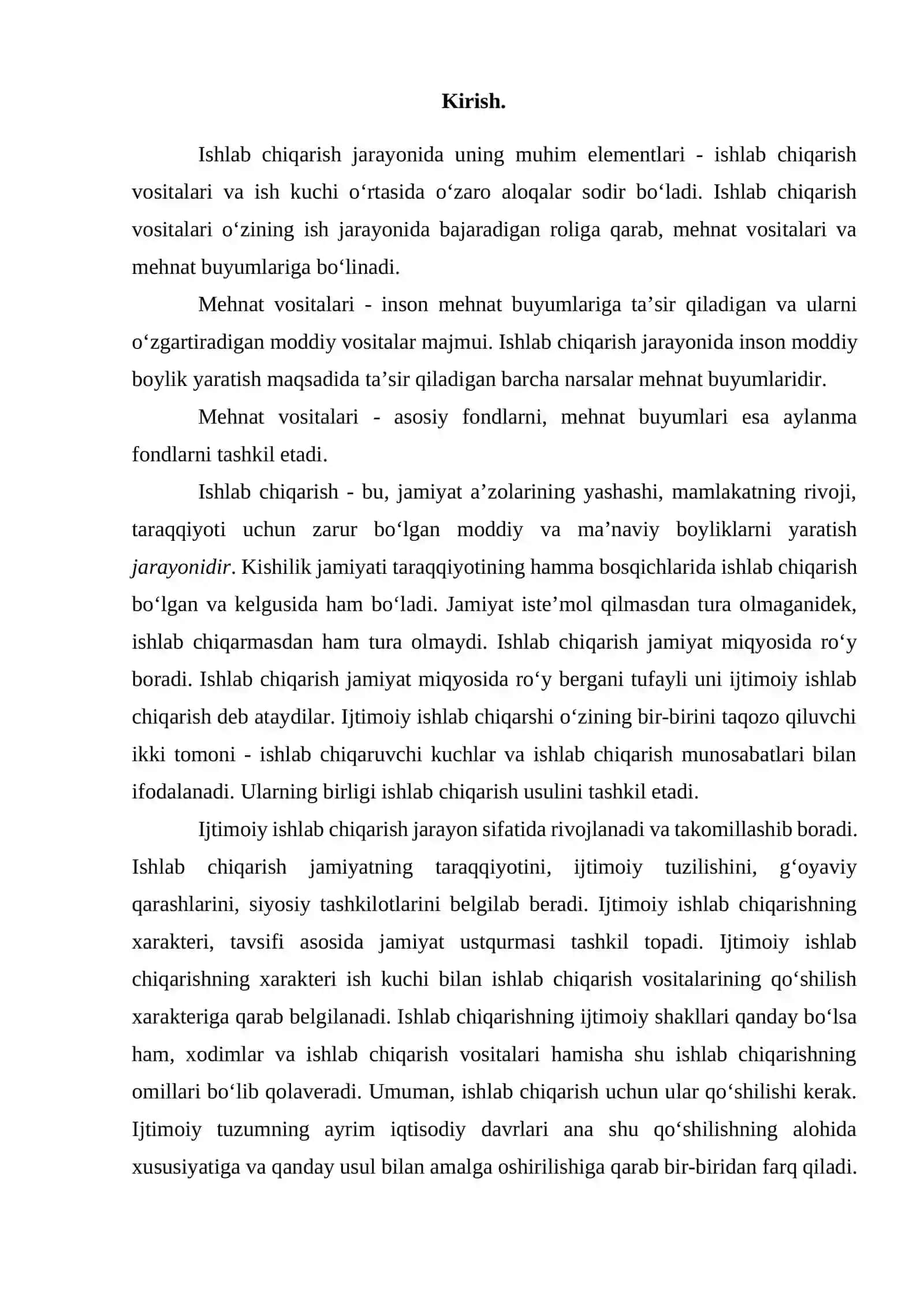 Korxonalarda ishlab chiqarishni tashkil etish va boshqarish 2