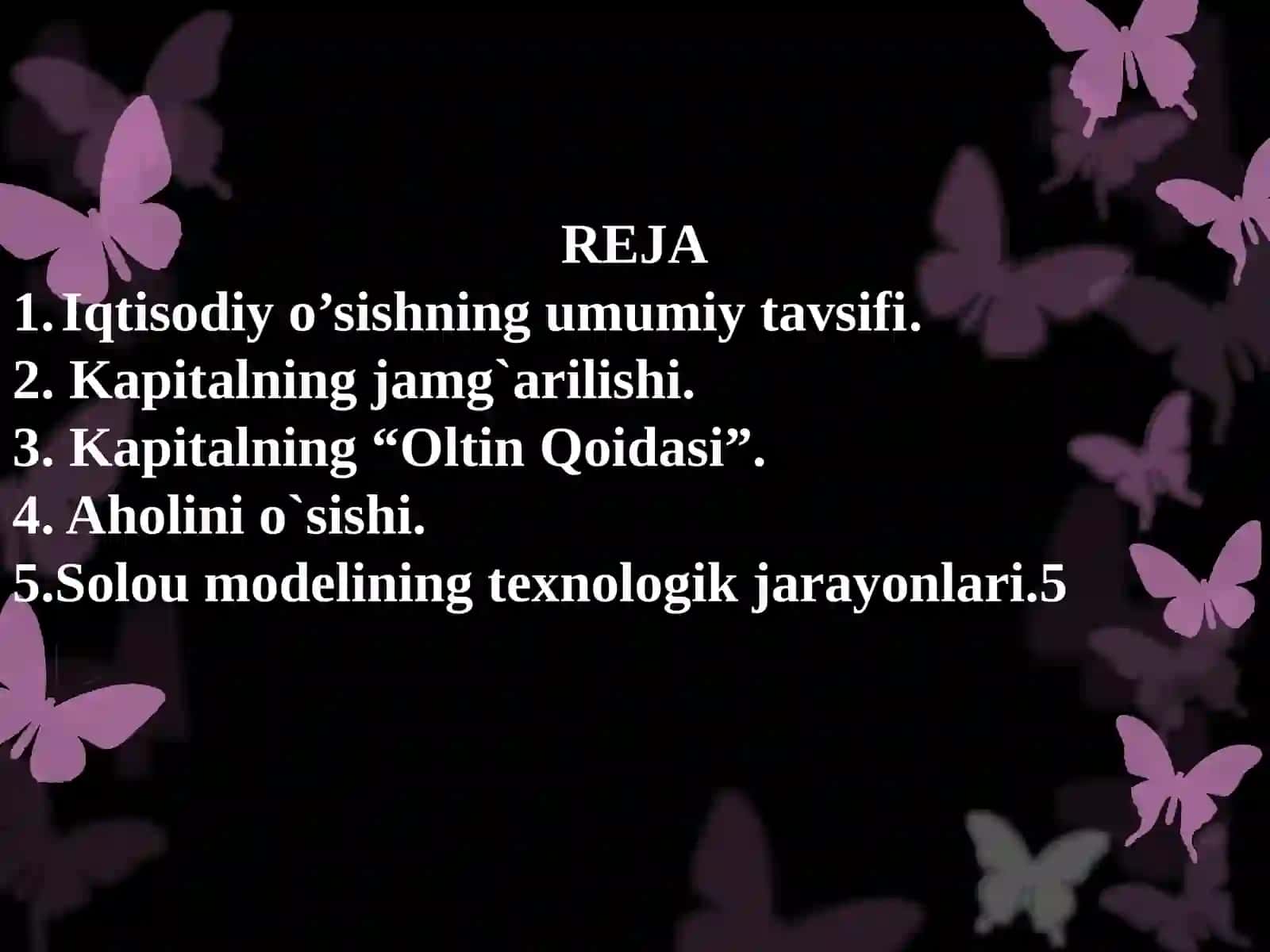 Iqtisodiy o’sish 2