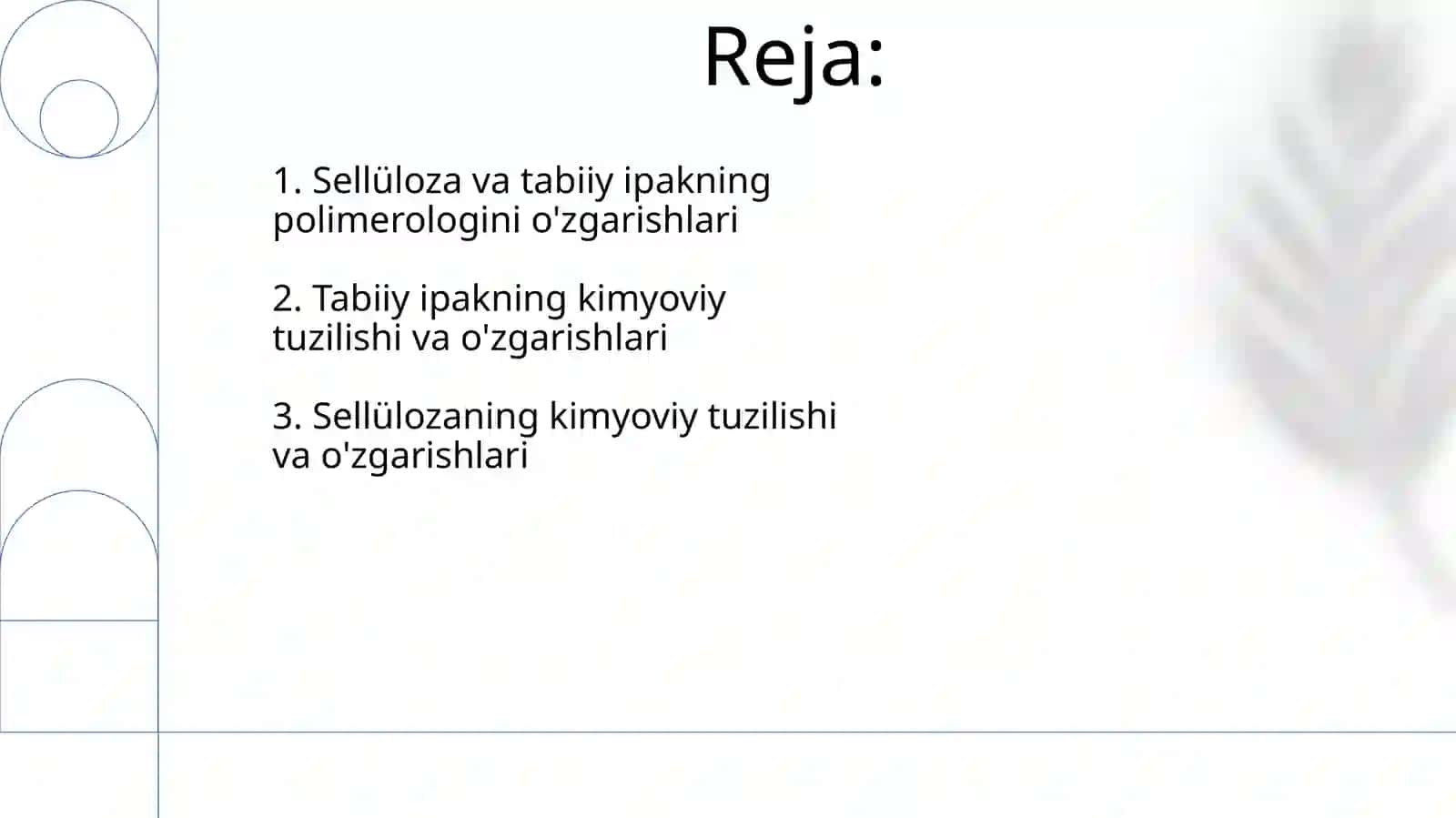 Sellüloza va tabiiy ipakning polimeranologik o'zgarishlari 2