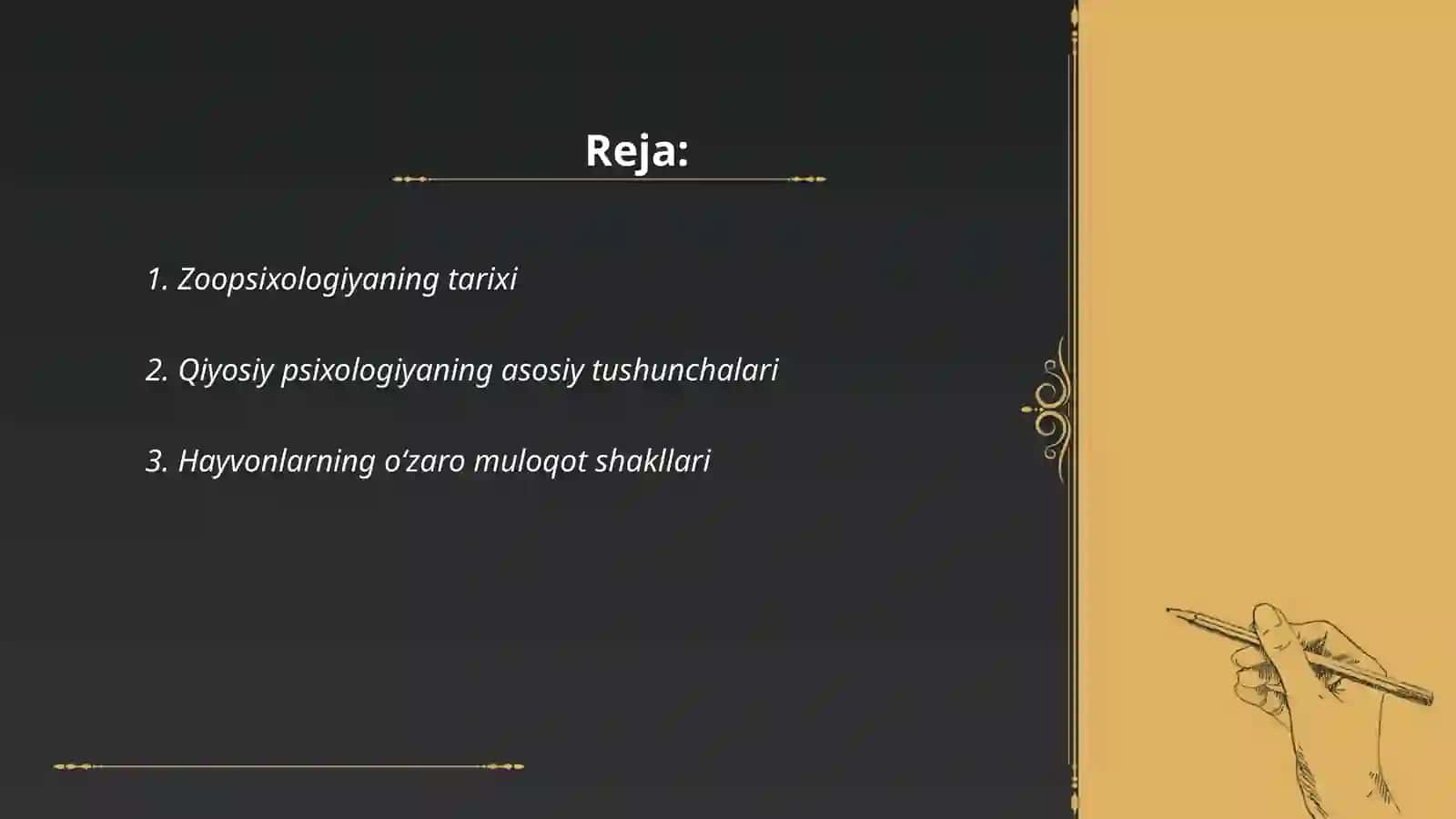 Zoopsixologiya va qiyosiy psixologiyaga kirish 2