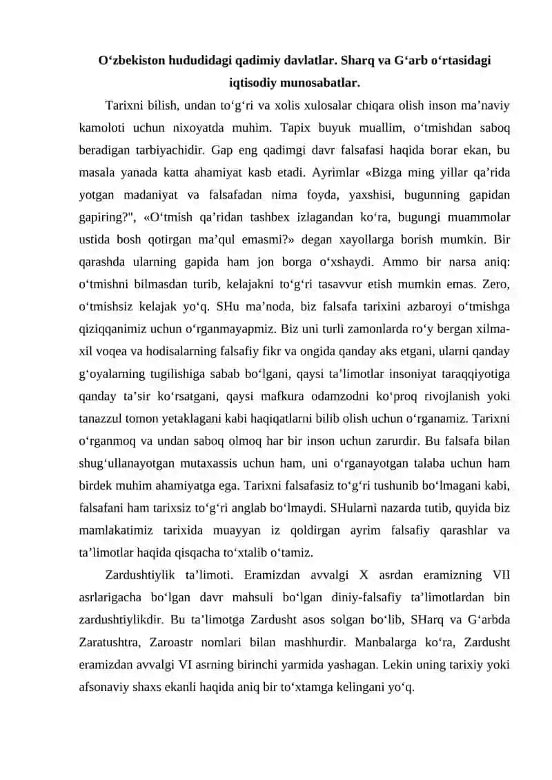 O‘zbekiston hududida vujudga kelgan dastlabki geosiy bilimlar va harakatlar 2