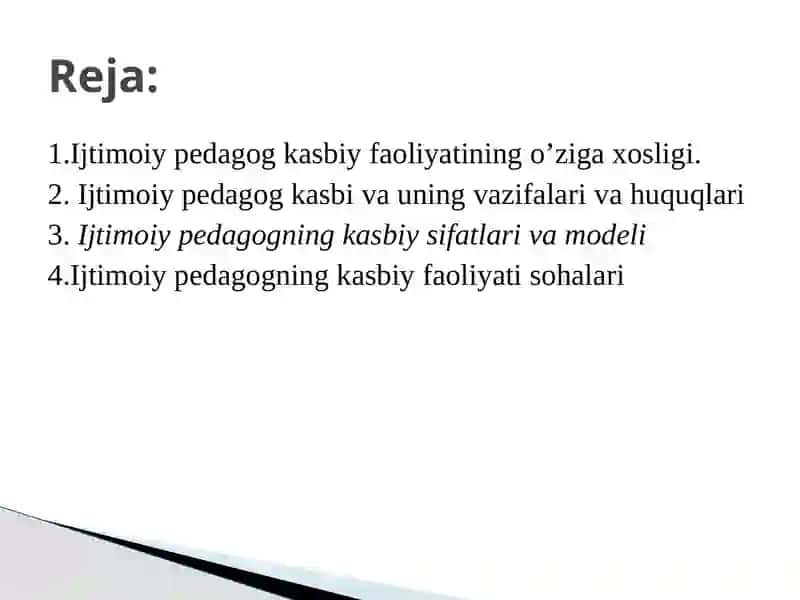 Pedagogning ijtimoiy-kasbiy faoliyati va ijtimoiy pedagogik texnologiyalar 2