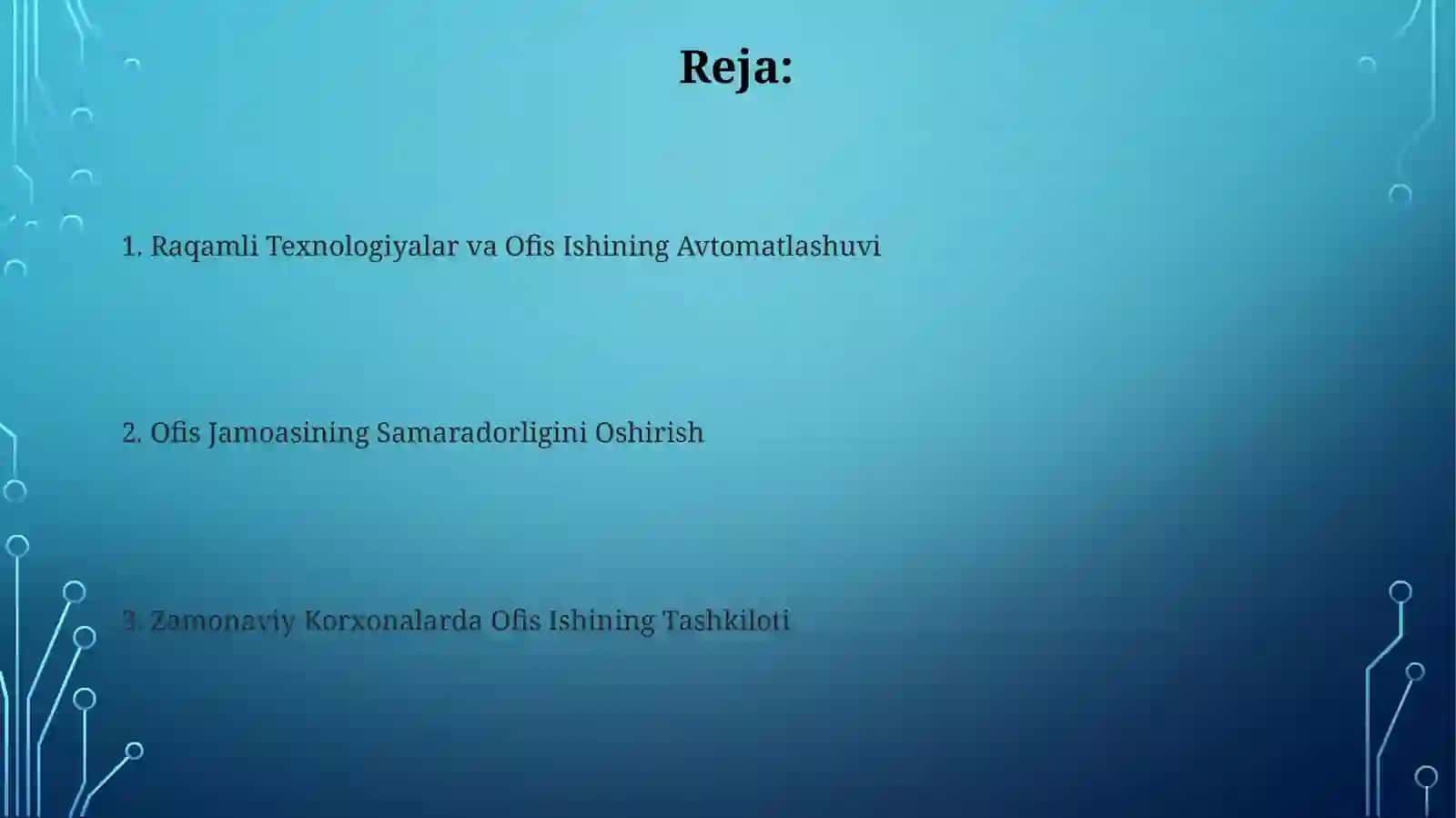 Raqamli Texnologiyalar va Ofis Ishining Avtomatlashuvi 2