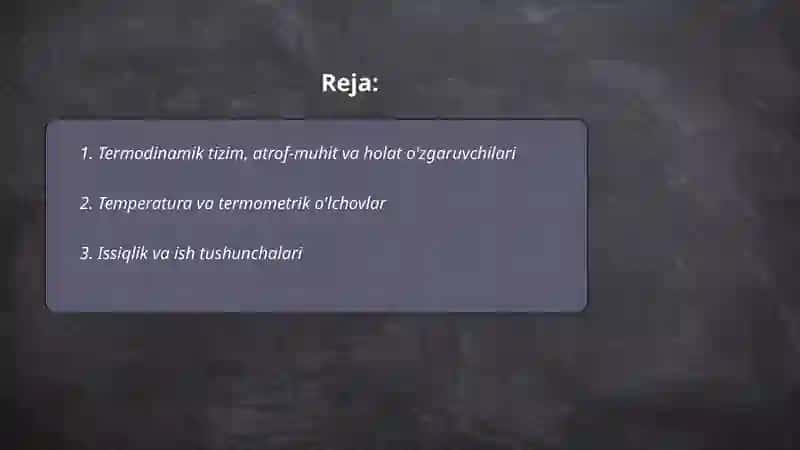 Termodinamika asoslari 2