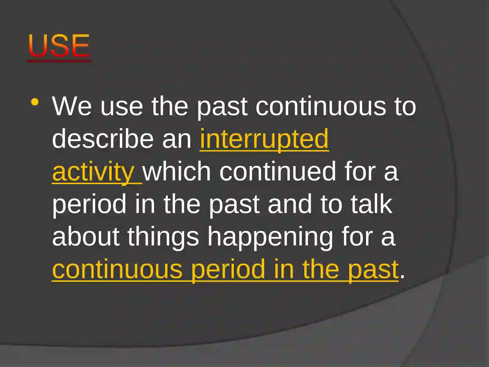 Past Continuous Tense in English 2