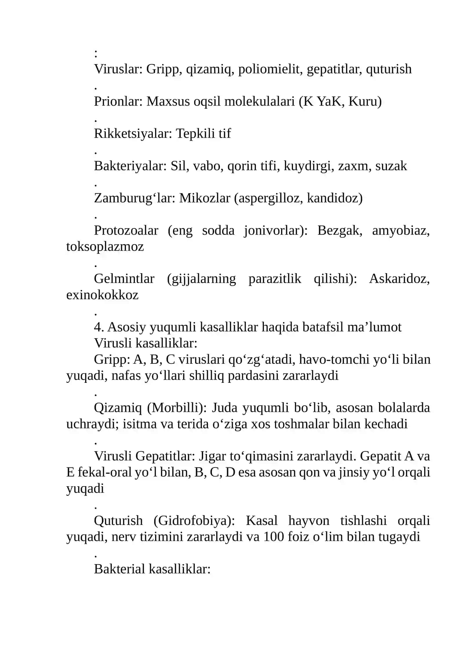 Yuqumli kasalliklar etiopatogenezi 2