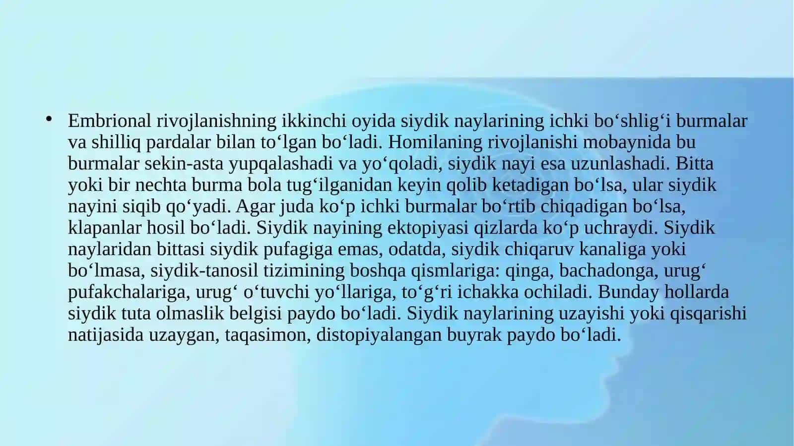 Siydikchiqaruv kanali tug’man uqsonlari (epispadiya, gipospadiya) 2