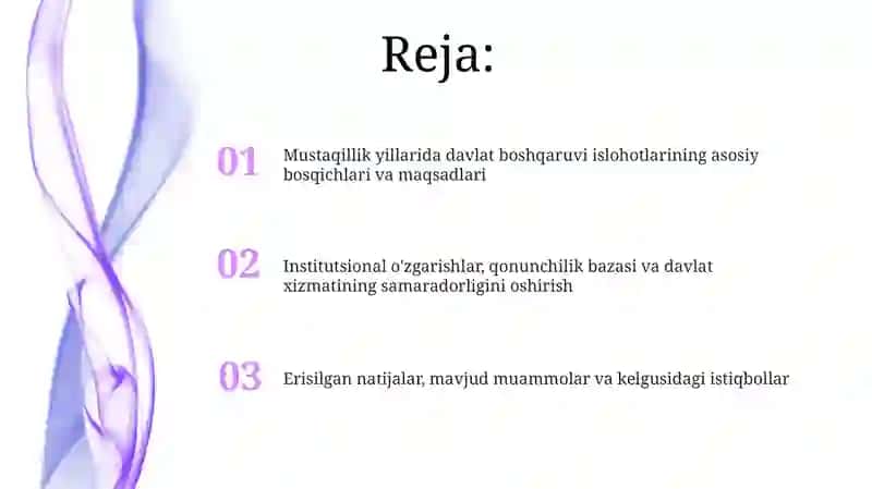 Mustaqillik yillarida davlat boshqaruvi islohotlarining asosiy bosqichlari 2