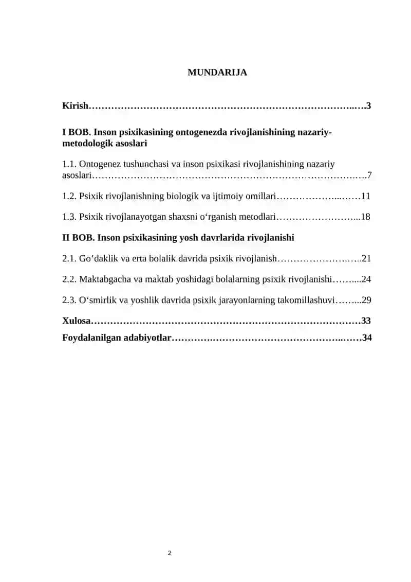 Inson psixikasining ontogenezda rivojlanishi 2