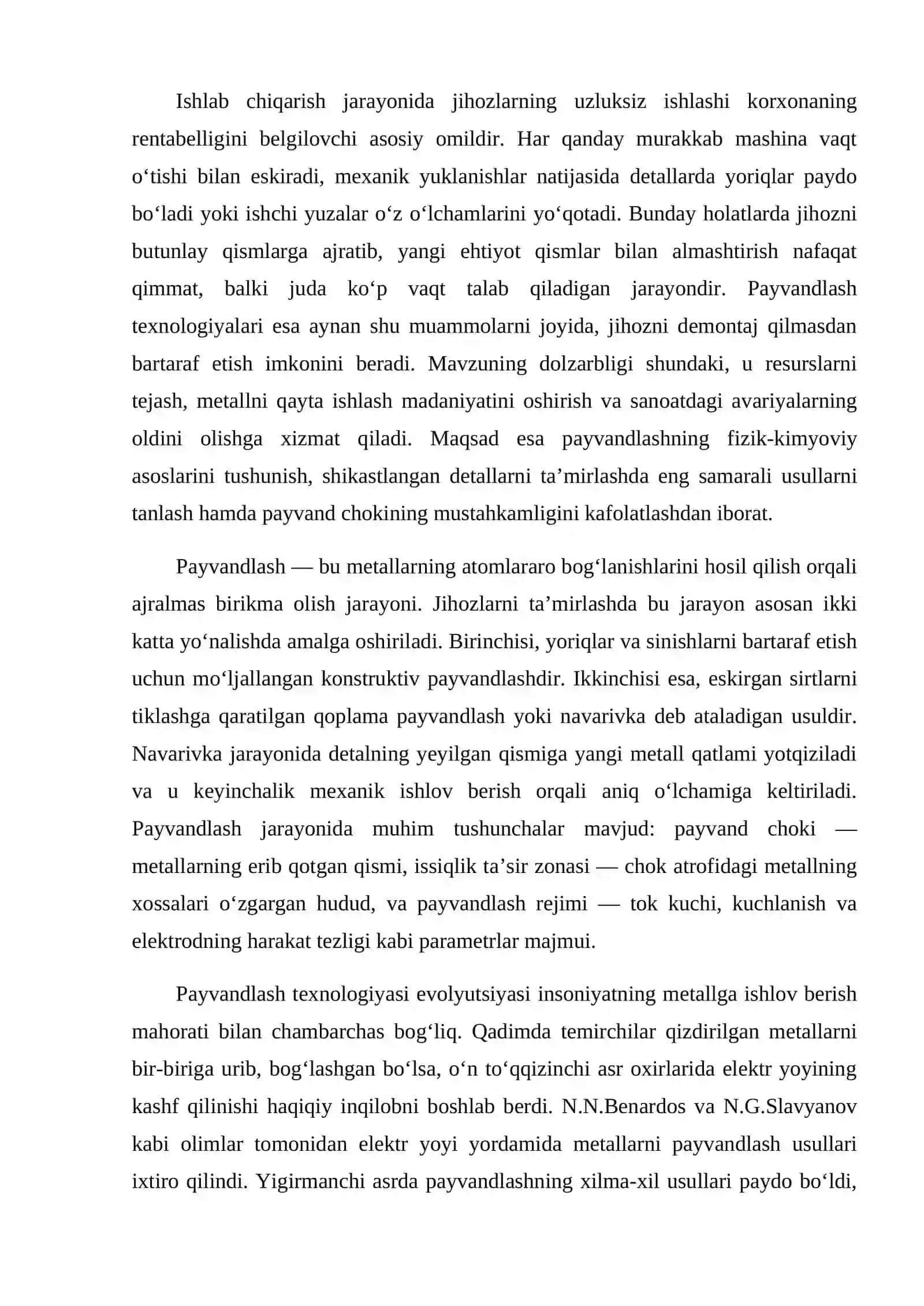 Payvandlash texnologiyasi 2