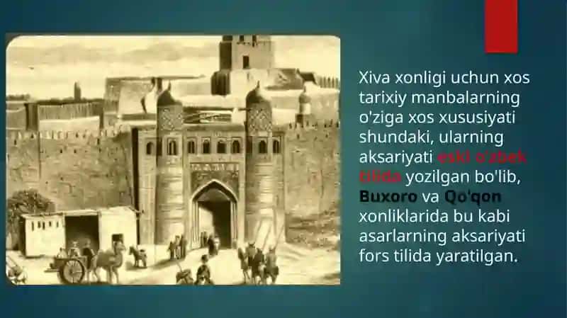 Xiva xonligida tarixnavislikning shakllanishi va rivojlanishi 2