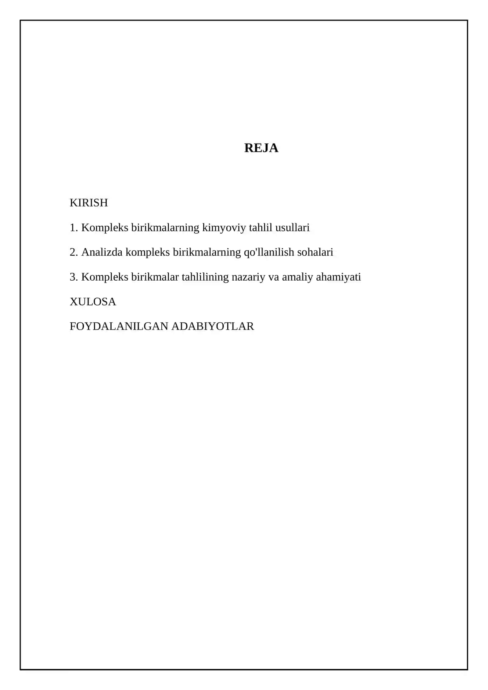 Kompleks birikmalarning analizdagi ahamiyati 2