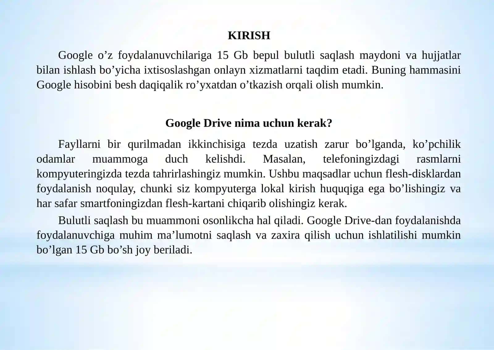 Google Cloud xizmatlari 2