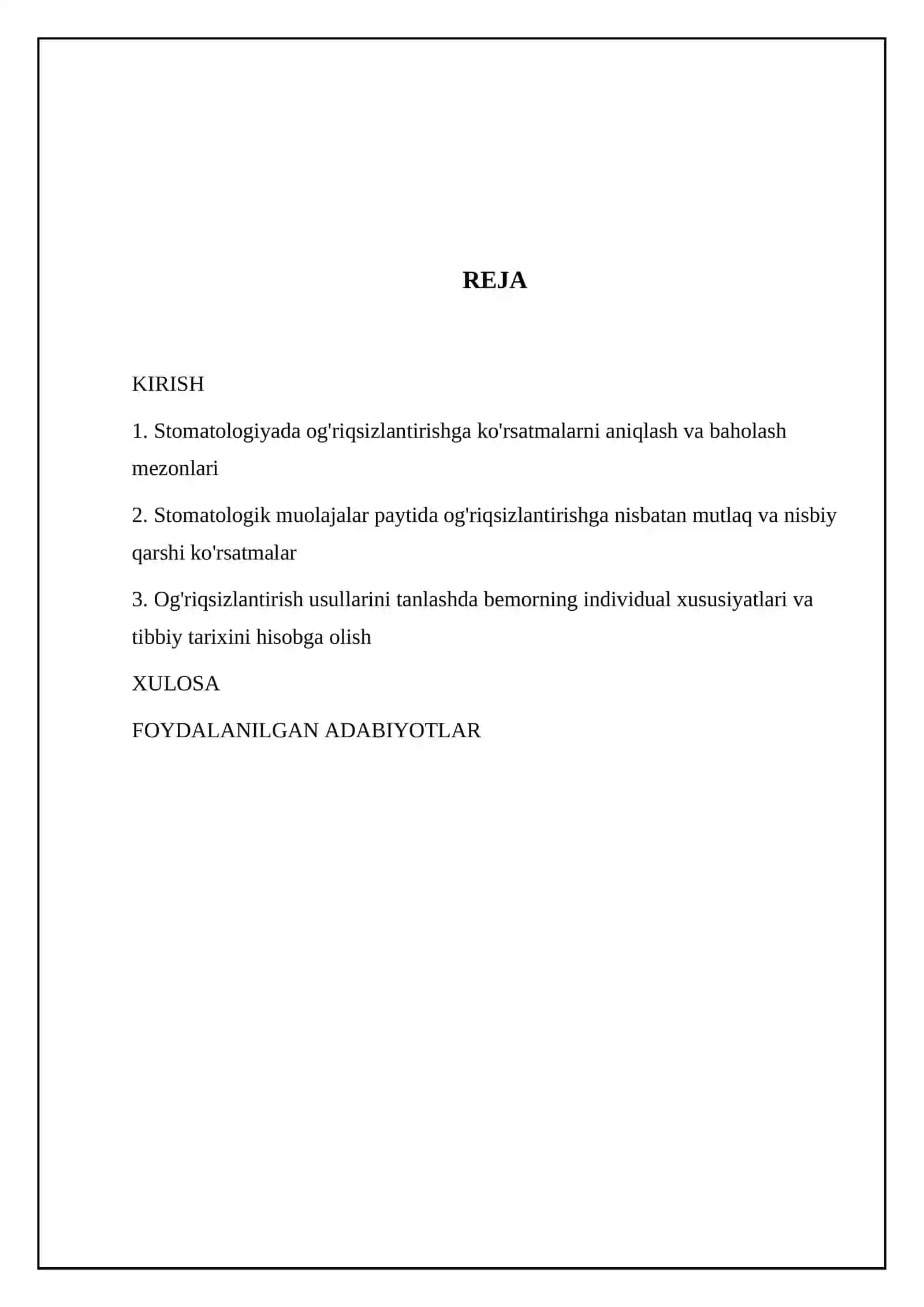 Stomatologiyada og'riqsizlantirishga ko'rsatma va qarshi ko'rsatmalar 2
