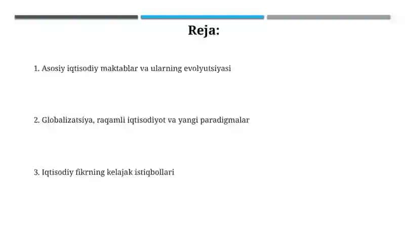 Hozirgi zamon iqtisodiy qarashlari evolyutsiyasi 2