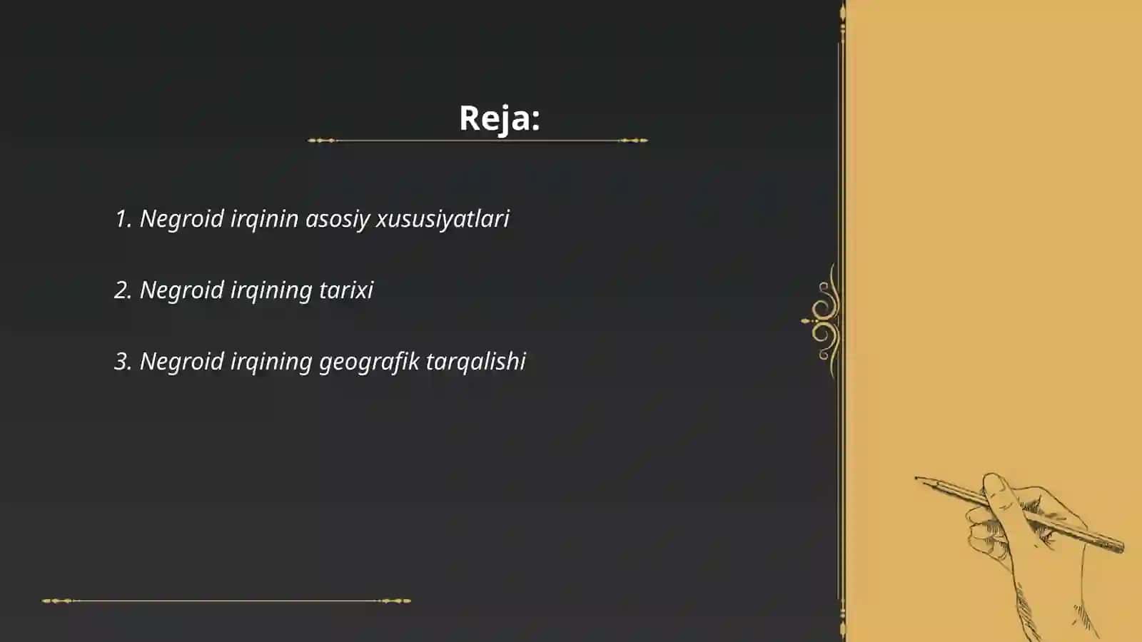 Negroid irqiy tiplari mavzusi taqdimot ishi 2