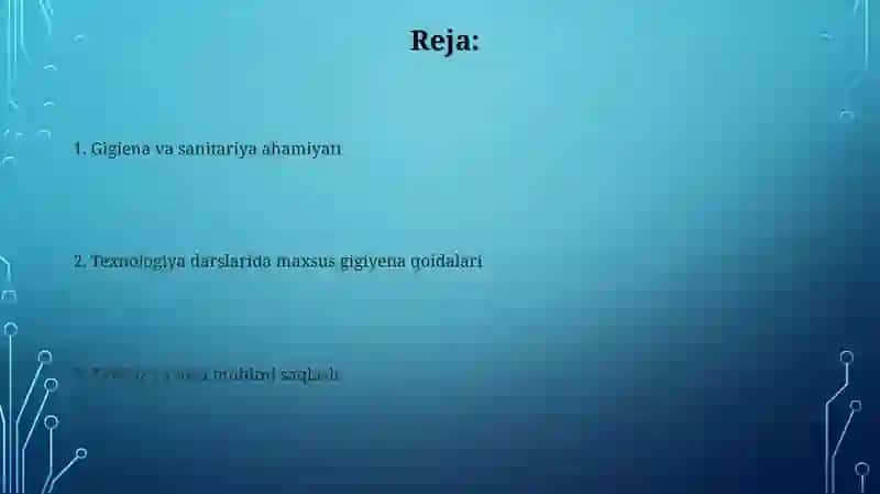 Texnologiya darslarida sanitariya gigiyenik talablar 2