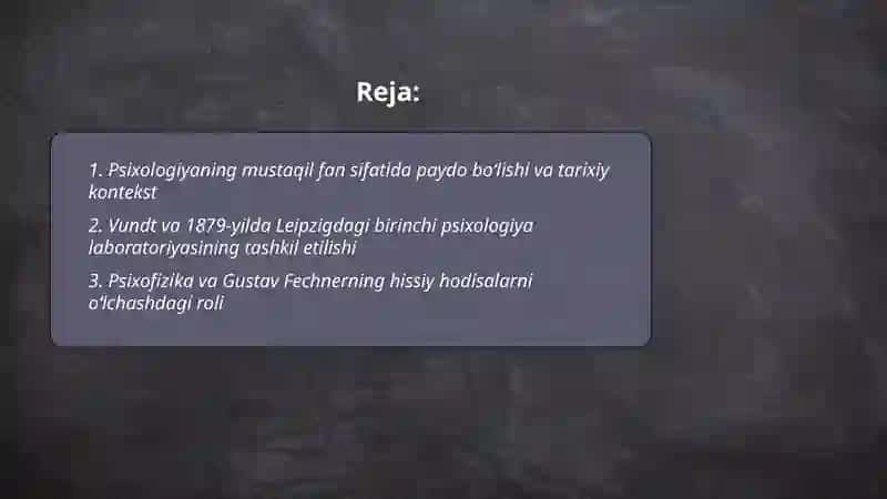 Psixologiyaning mustaqil fan sifatida paydo bo‘lishi va tarixiy kontekst 2