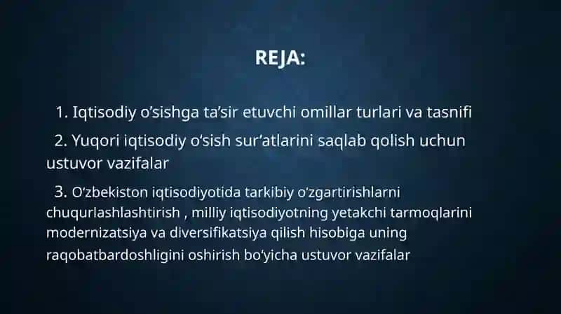 Iqtisodiyo’sishgata’siretuvchiomillar 2