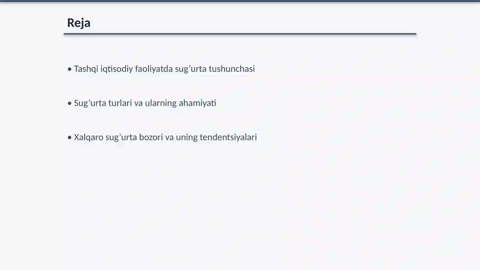 Tashqi iqtisodiy faoliyatda sug’urta 2