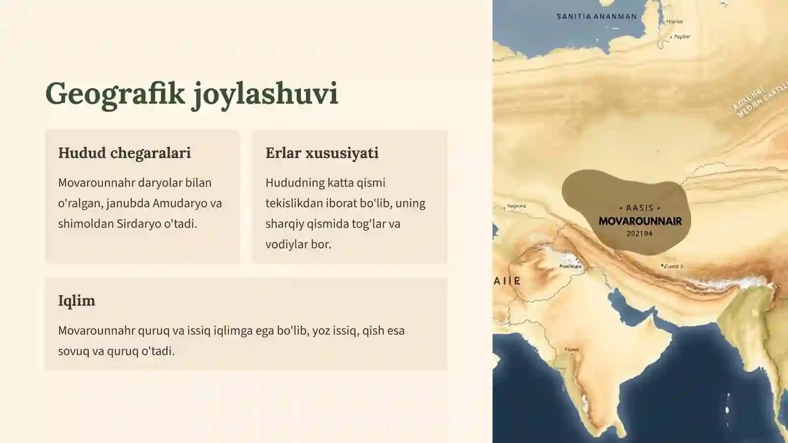Movarounnahr chig'atoy ulusi mavzusida tayyor taqdimot 2