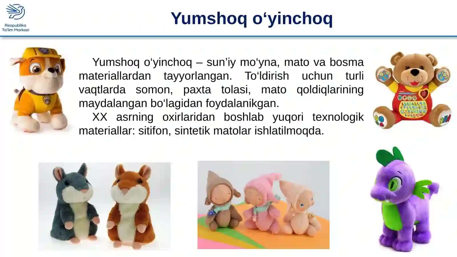 4-sinf Texnologiya fanidan Yumshoq o'yinchoq tikish mavzusida dars ishlanma 2
