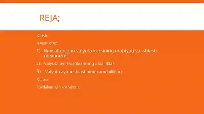 Ruxsat etilgan valyuta kurslari 2