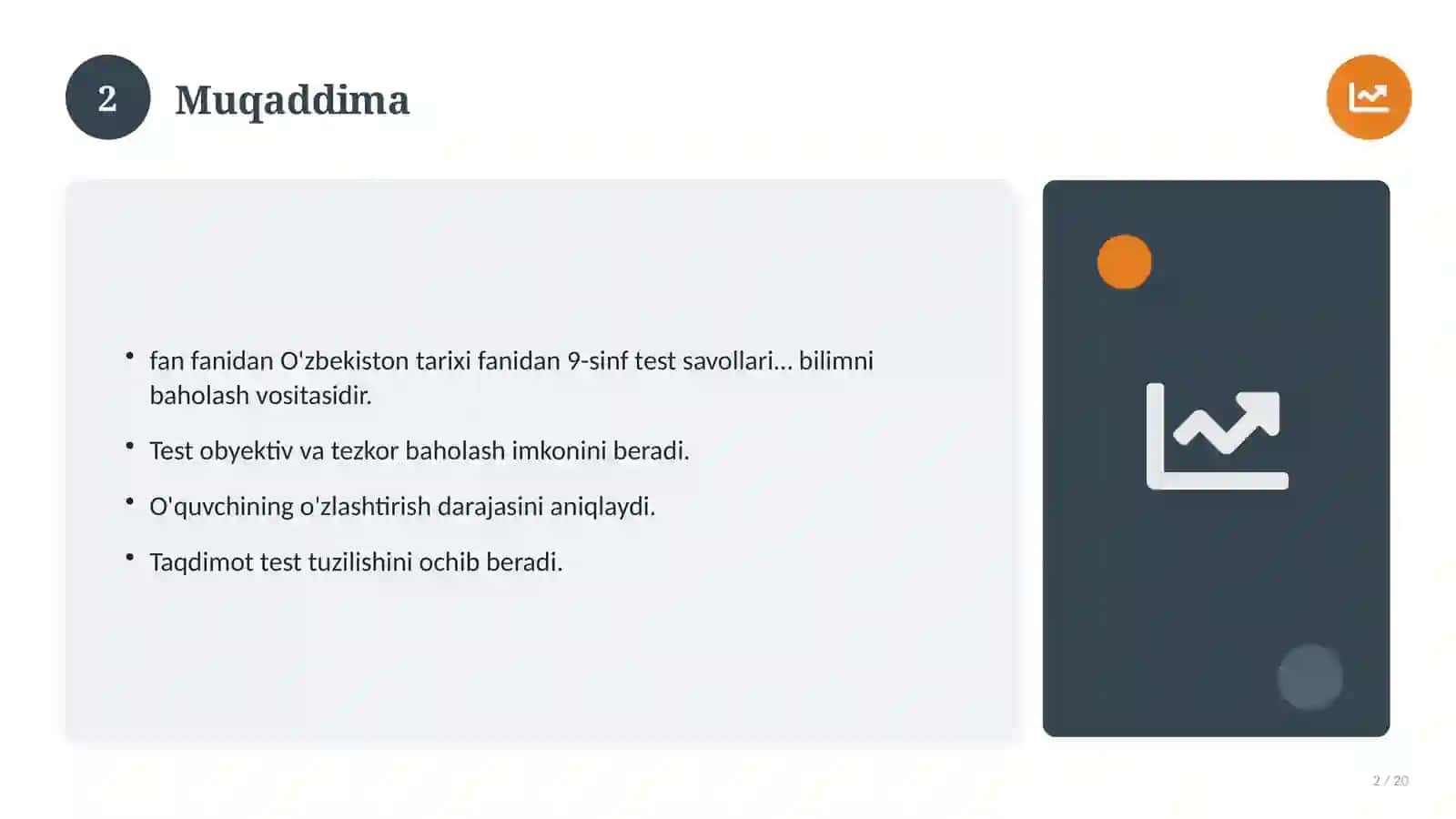 O'zbekiston tarixi fanidan 9-sinf test savollari to'plami 2
