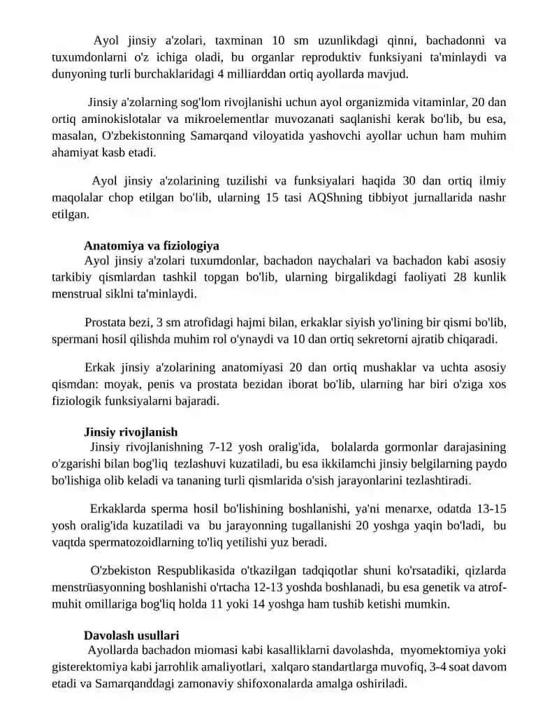 Erkaklarning tanosil aʼzolari, Ayollarning tanosil aʼzolari 2