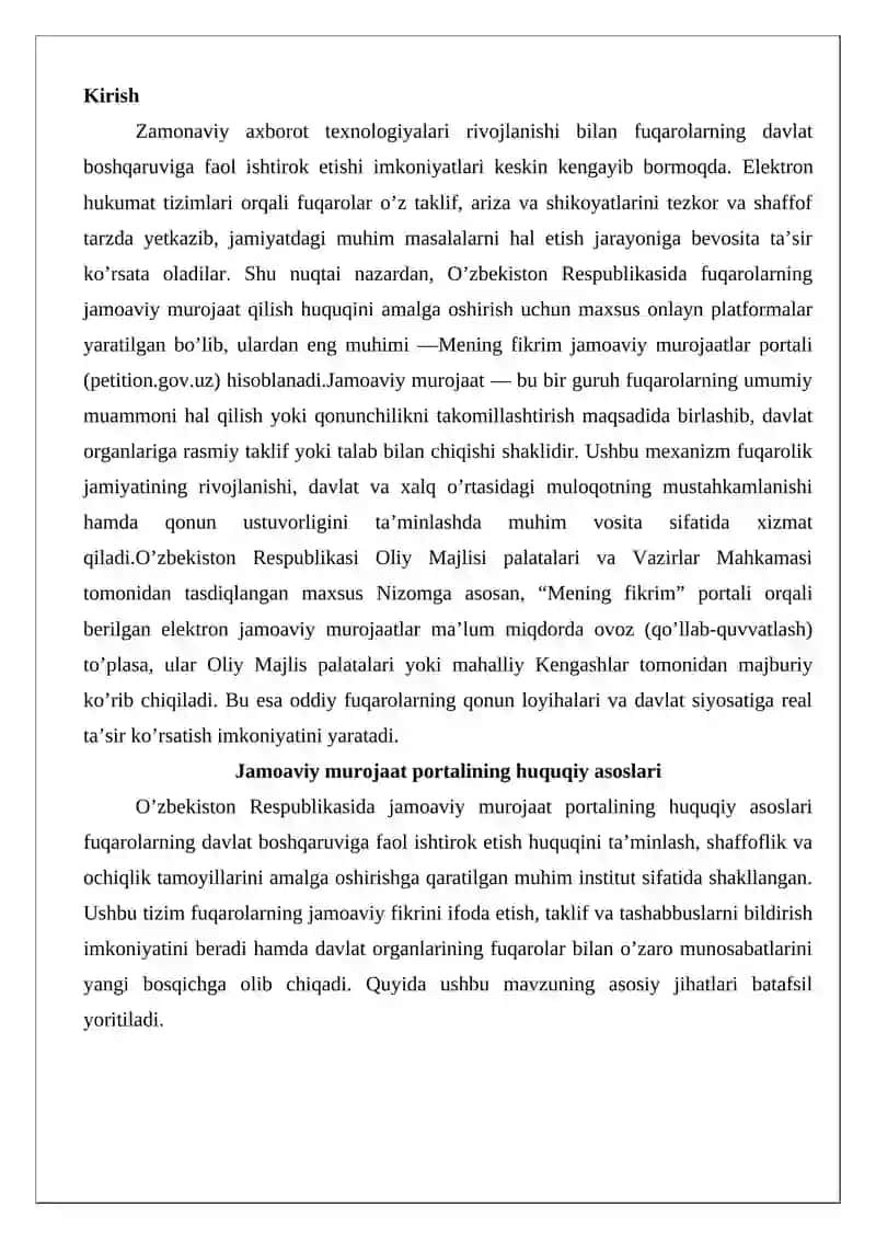 Jamoaviy murojaatlar portali 2