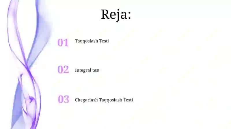 Integralning Yaqinlashish Alomatlari 2