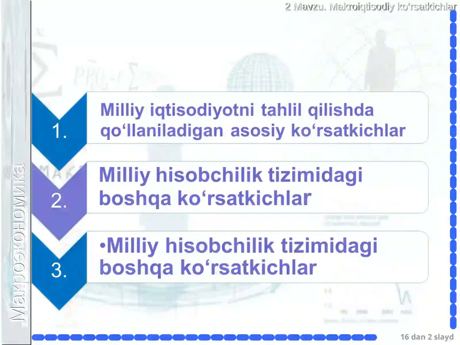 Makroiqtisodiy ko‘rsatkichlar 2