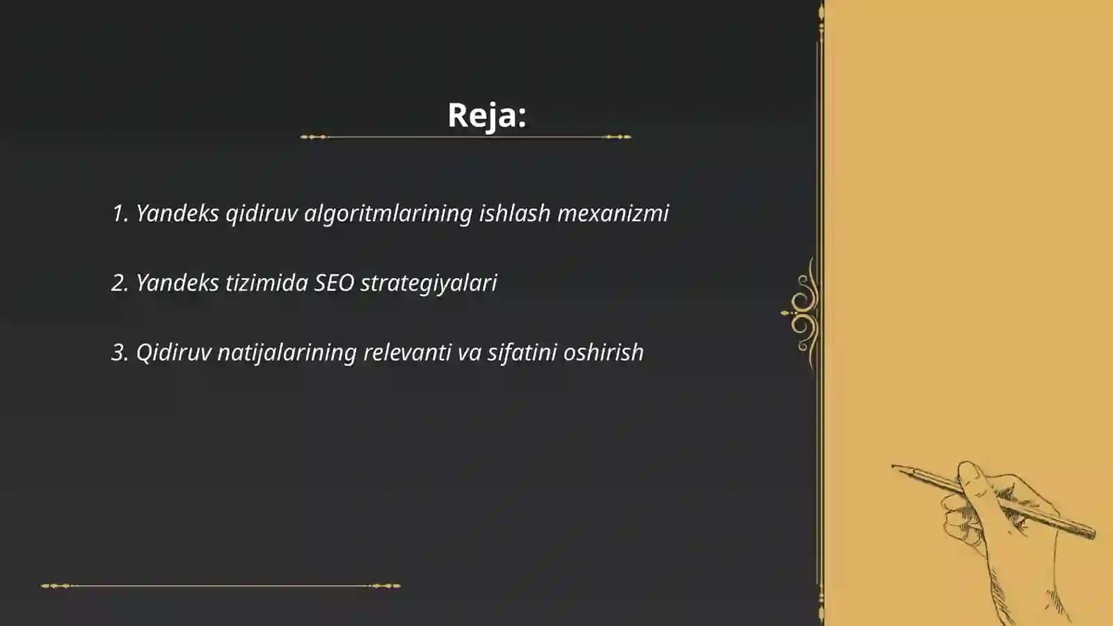 Yandeks qidiruv tizimida sohaga oid axborotlar bilan ishlash 2