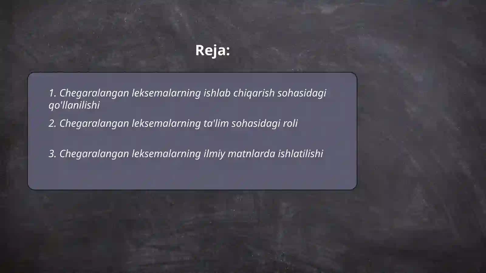 Chegaralangan va chegaralanmagan leksemalarning ishlatilish doirasi 2