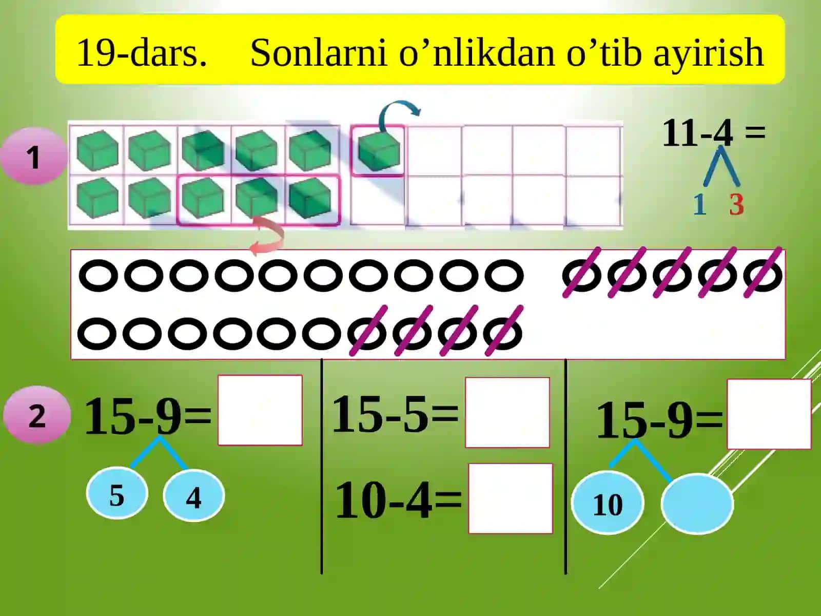 1-sinf matematika ko'rgazmalar 2