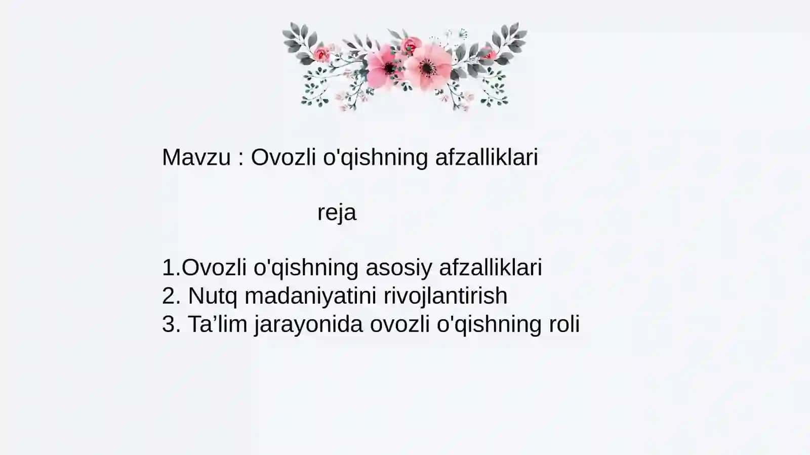 ovozli o'qishning afzalliklari 2