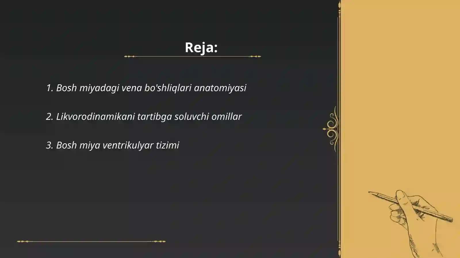 Bosh miyadagi vena bo'shliqlari anatomiyasi 2