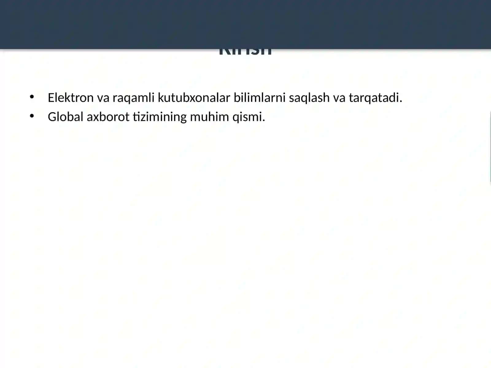 Elektron va Raqamli Kutubxonalar 2
