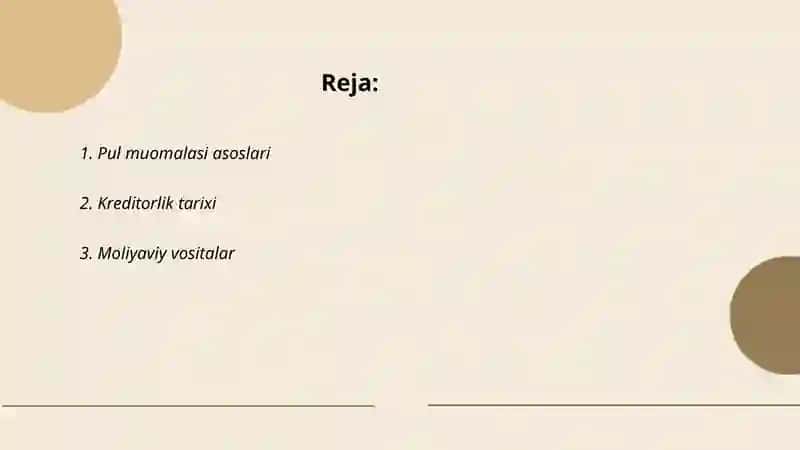 Pul muomilasi va kredit statistikasi 2