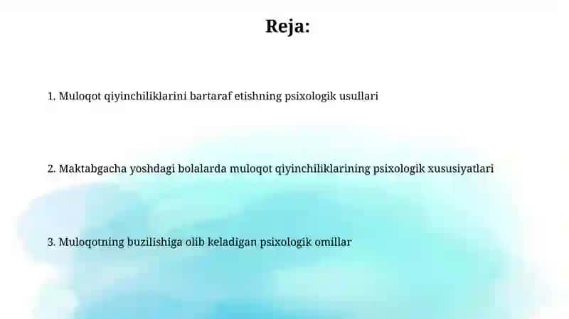 Muloqotdagi qiyinchilikni psixologik xususiyatlari 2
