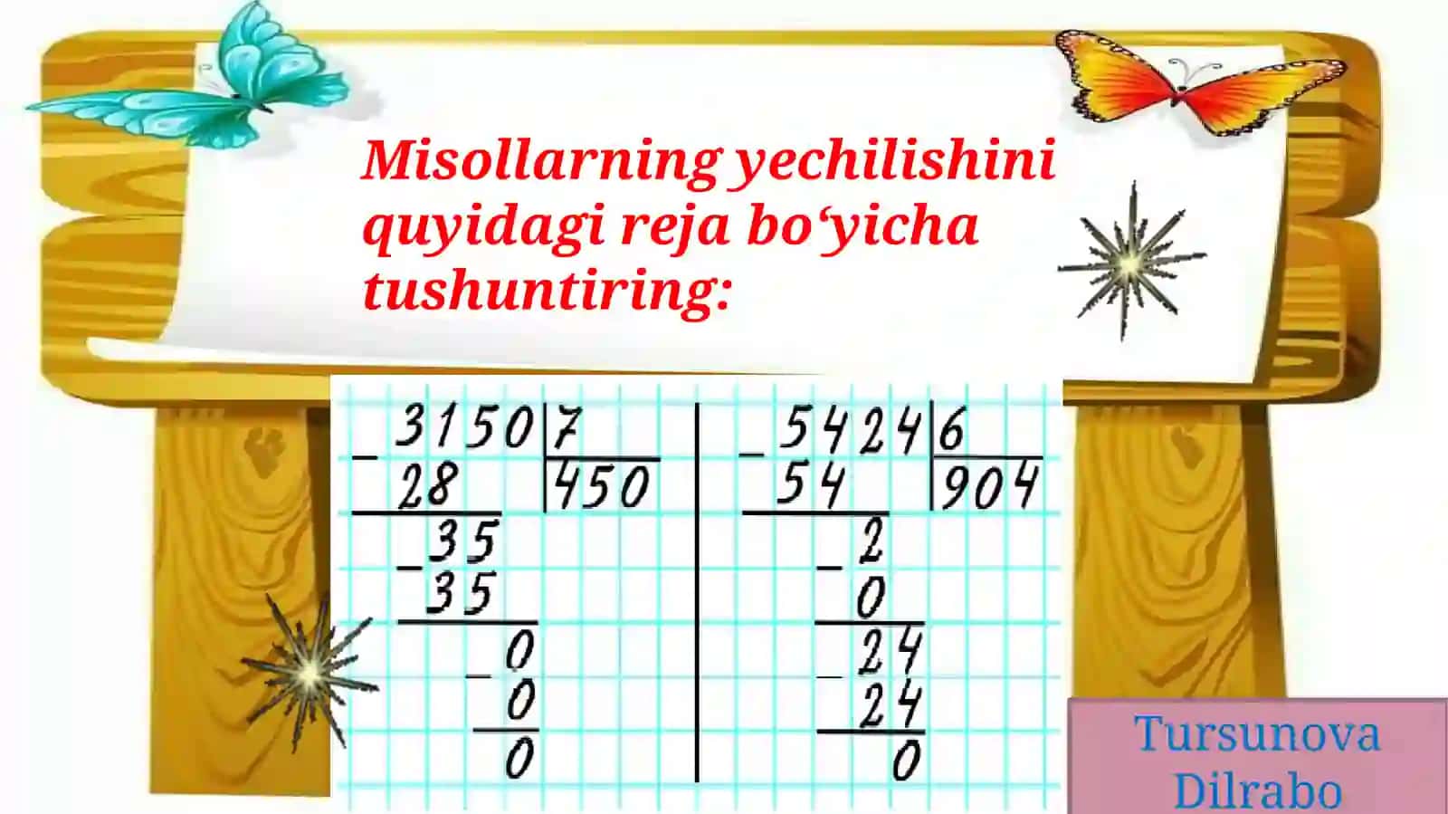 O'rganilgan mavzu yuzasidan misol va masalalar yechish 2