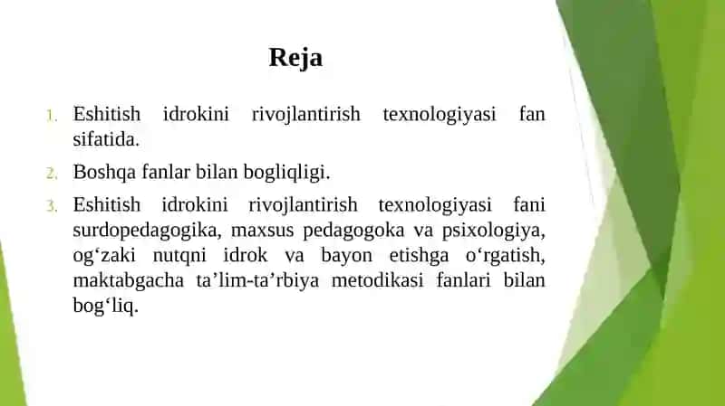 Eshitish idrokini rivojlantirish texnologiyasi 2