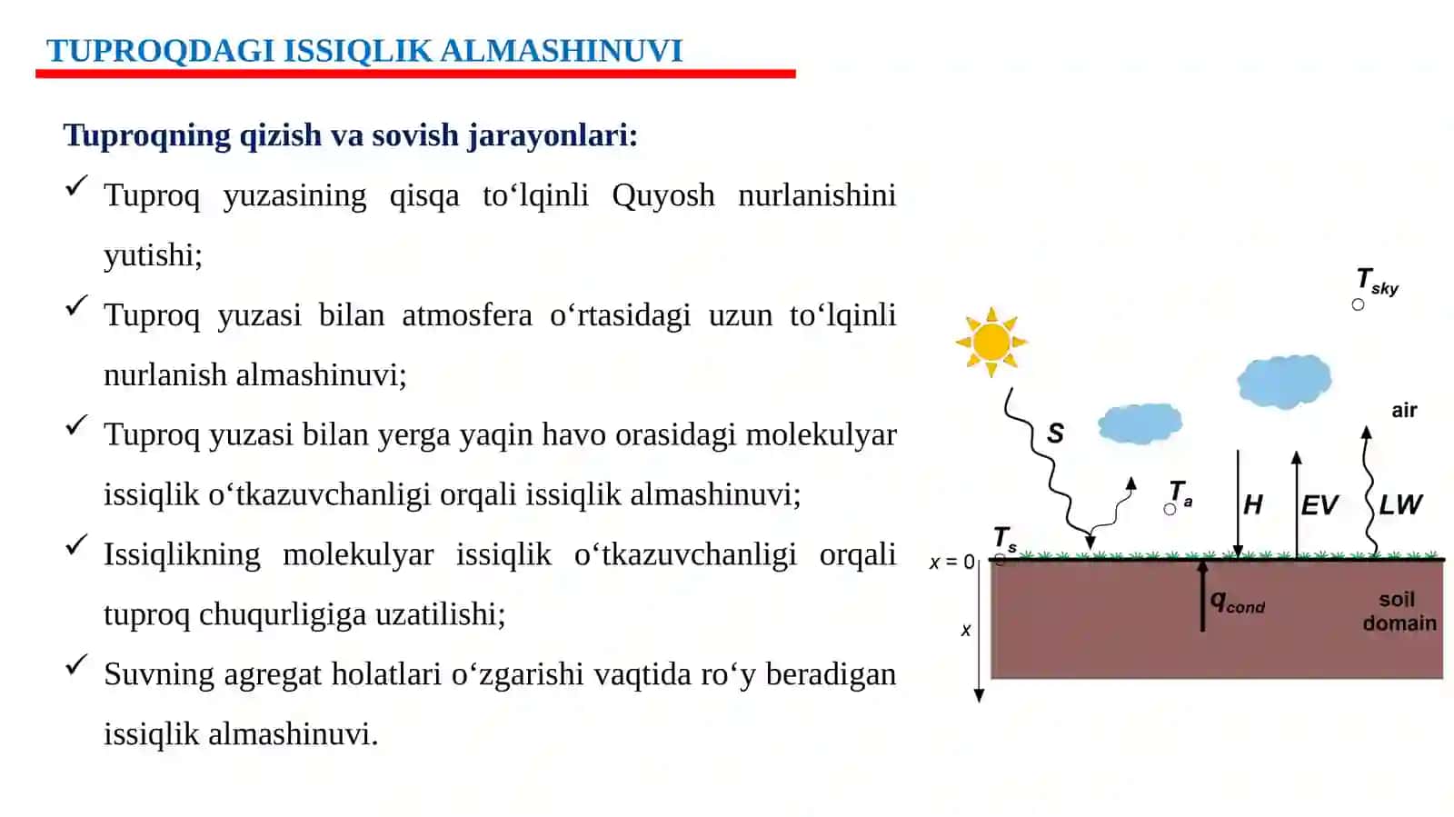 ATMOSFERADAGI ISSIQLIK VA NAMLIKNING AYLANISH JARAYONI 2