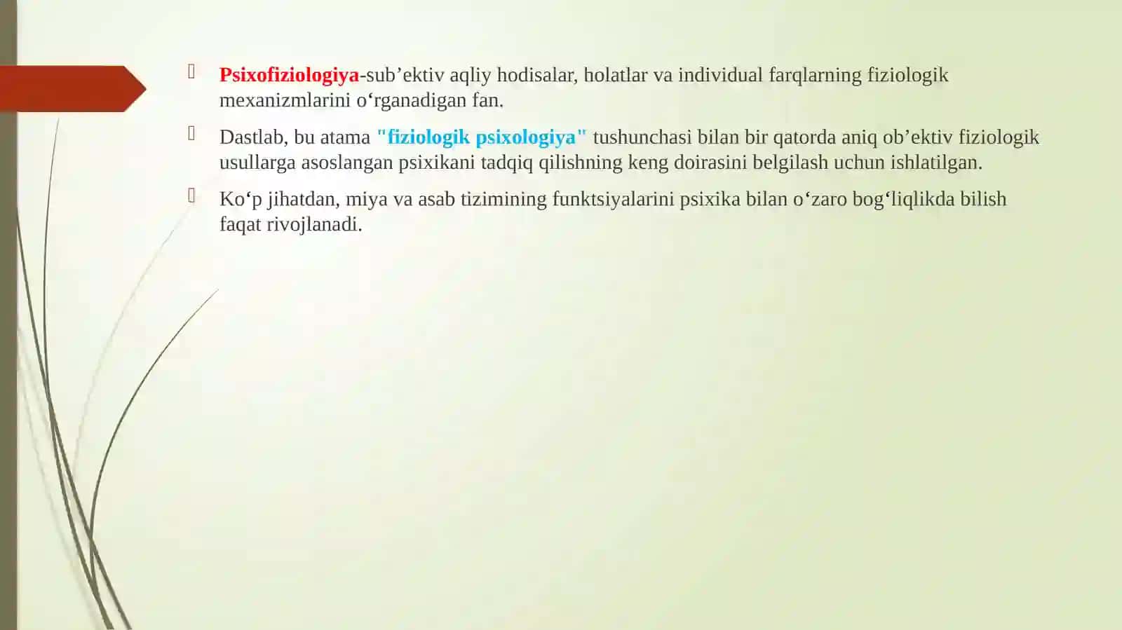 PSIXOFIZIOLOGIYAPREDMETIVAVAZIFALARI 2
