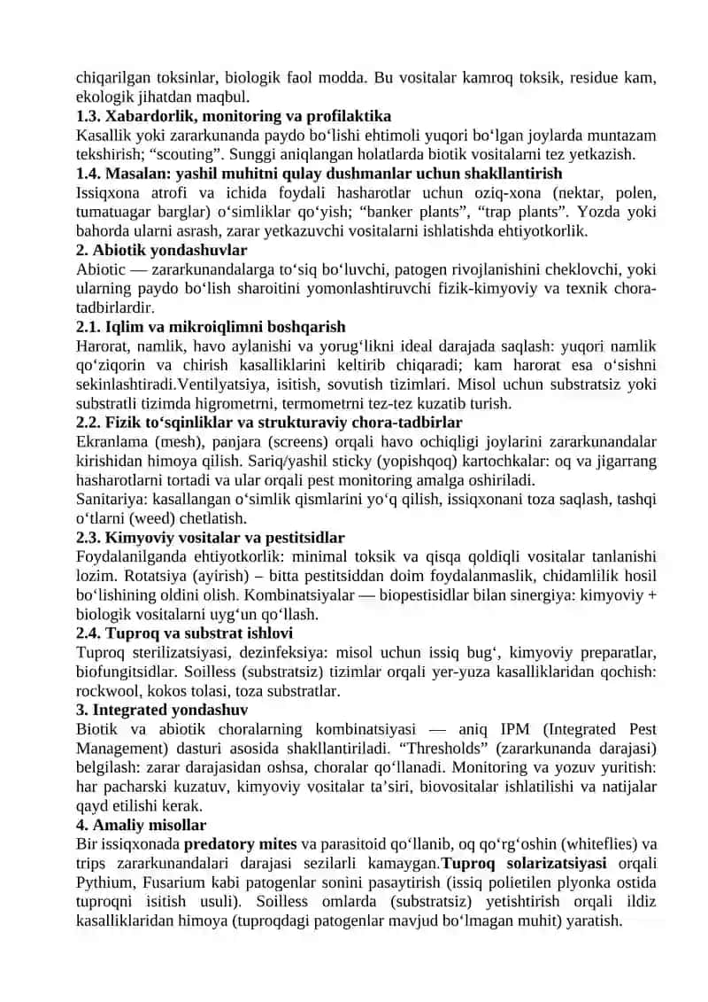 Kasallik va zararkunandalarga qarshi himoya 2