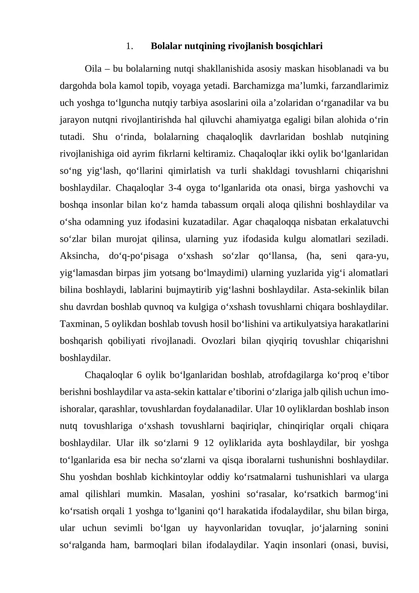 Nutq faoliyati va ixtiyoriy xulq-atvor rivojlanishi 2