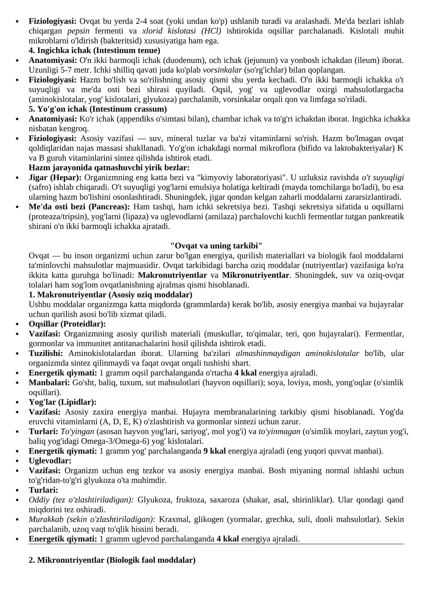 Nutritsiologiya va Diyetologiya haqida tushuncha 2
