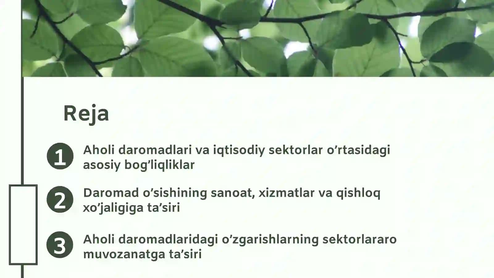 Aholi daromadlarining iqtisodiy sektorlar rivojlanishiga ta’siri 2