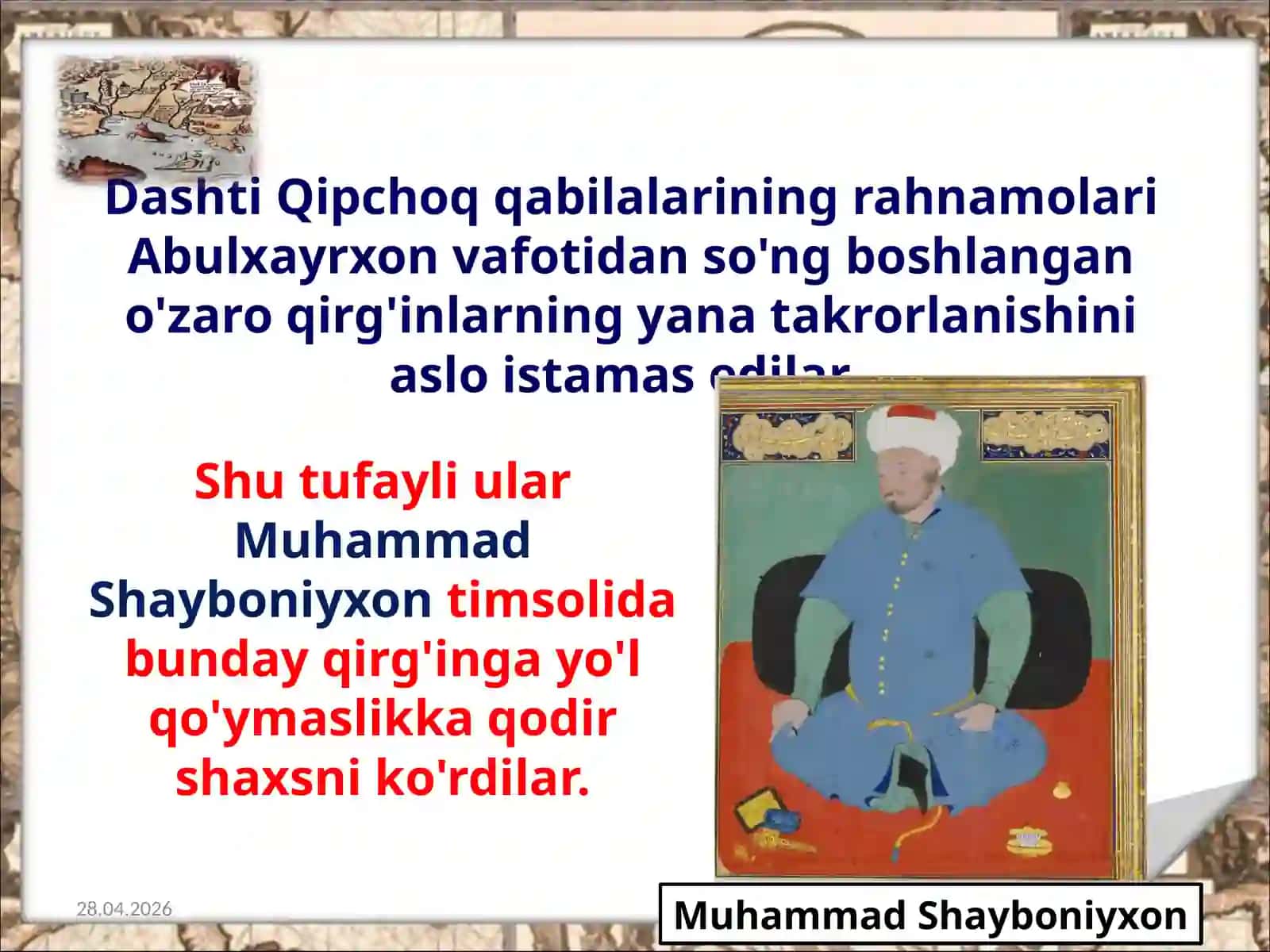 Movarounnahrda Shayboniylar davlatining tashkil topishi 2