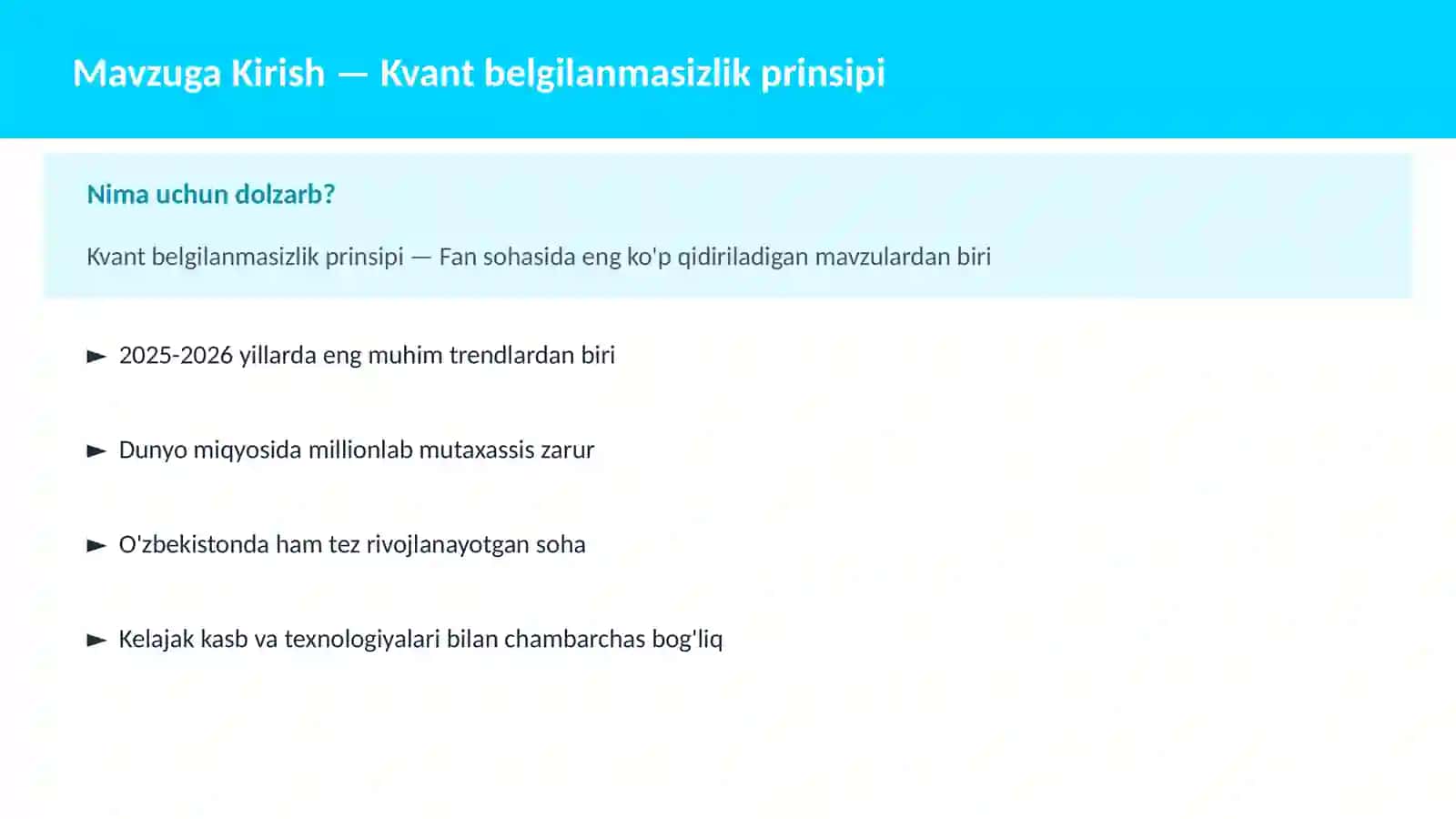 Kvant belgilanmasizlik prinsipi 2